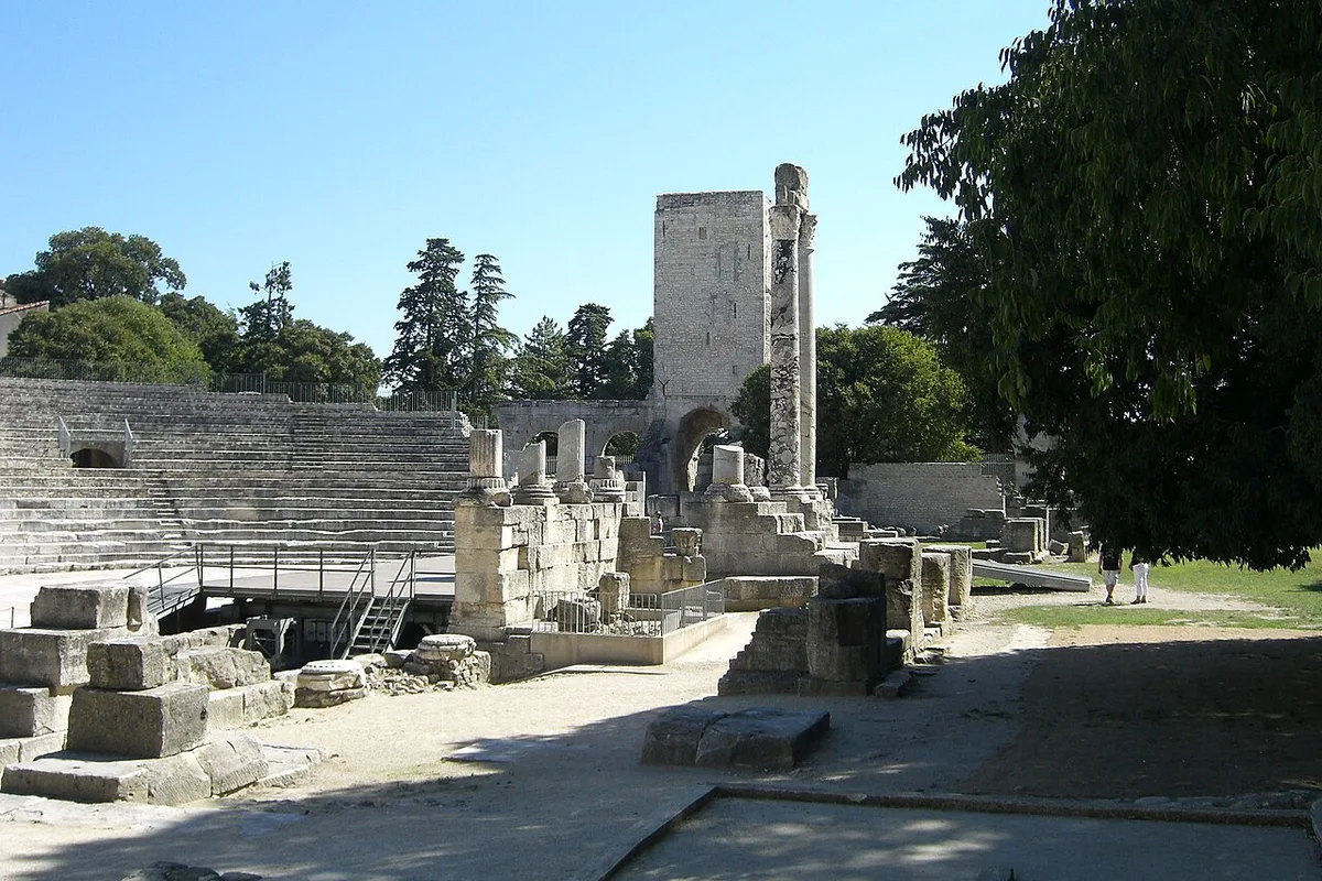 A walkable central street in Arles by day — 1