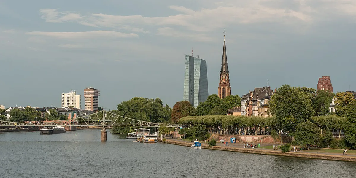 A walkable central street in Frankfurt by day — 1