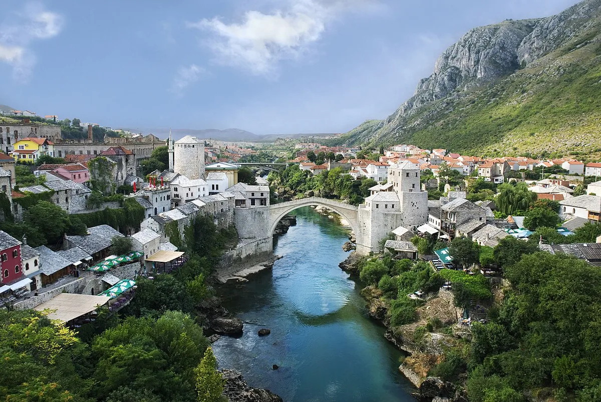 Mostar Old Town Panorama 2007 — 1