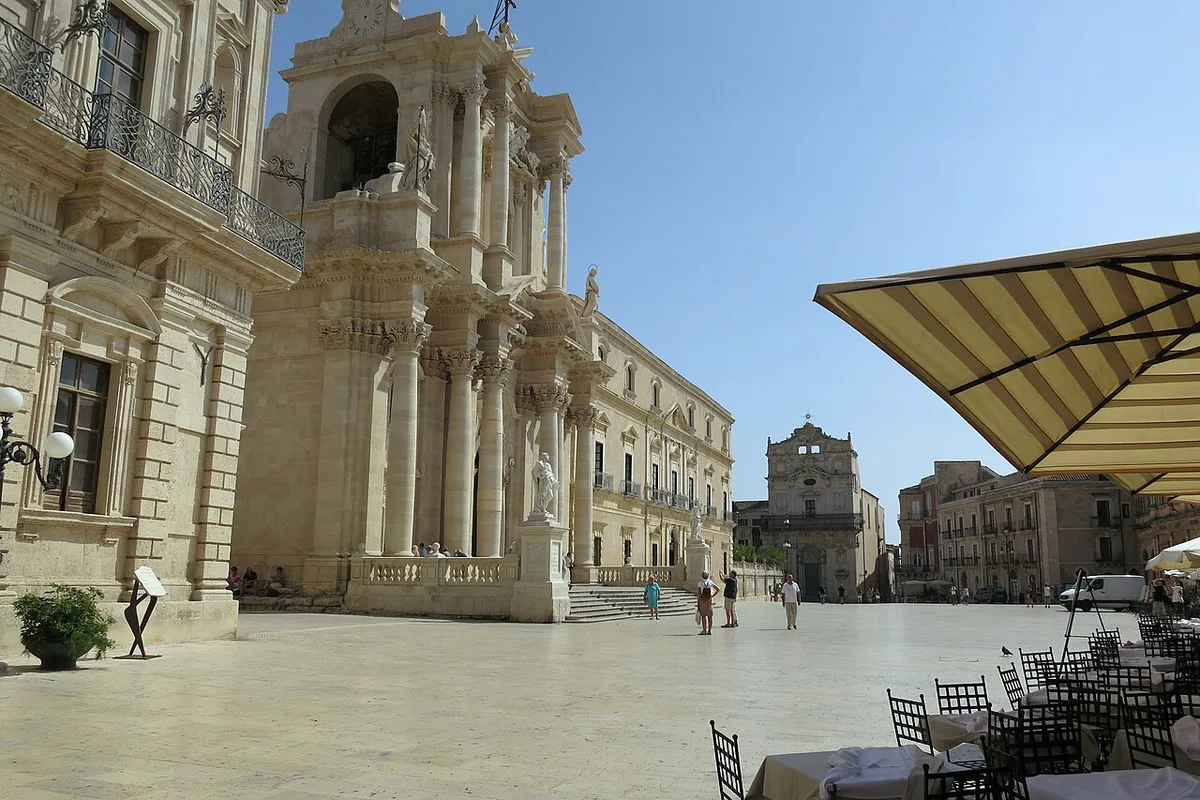 The baroque Duomo square on the island of Ortigia, Syracuse — 1