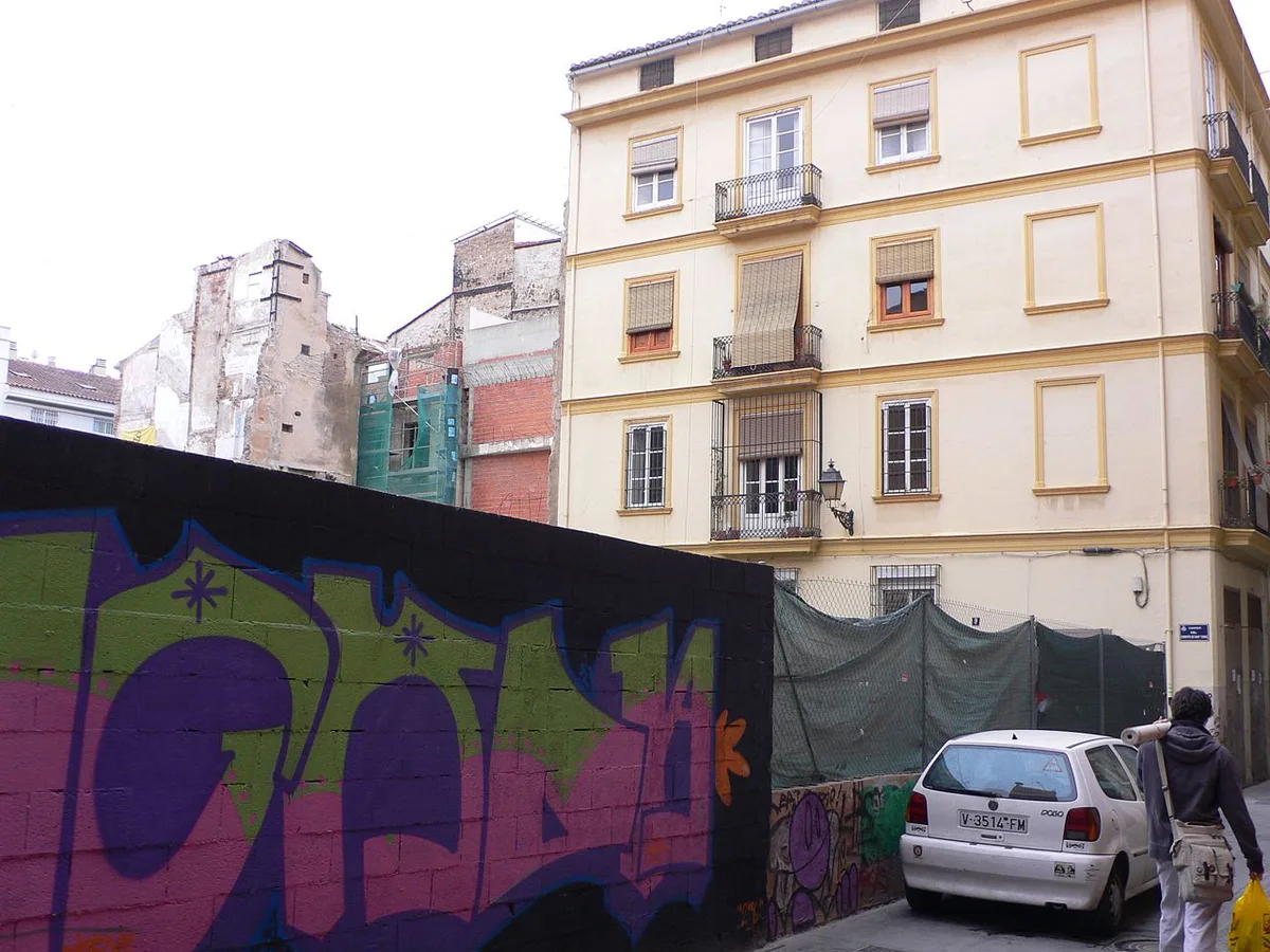 A walkable central street in Valencia by day — 2